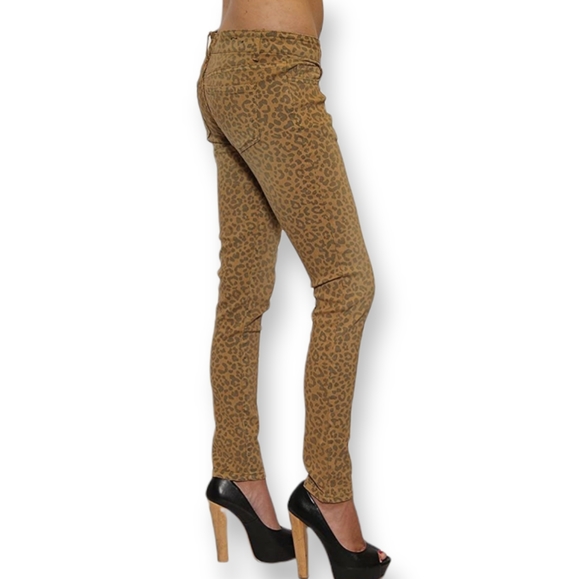 KLIQUE B. LEOPARD PRINT SKINNY JEAN 5 - Picture 3 of 9